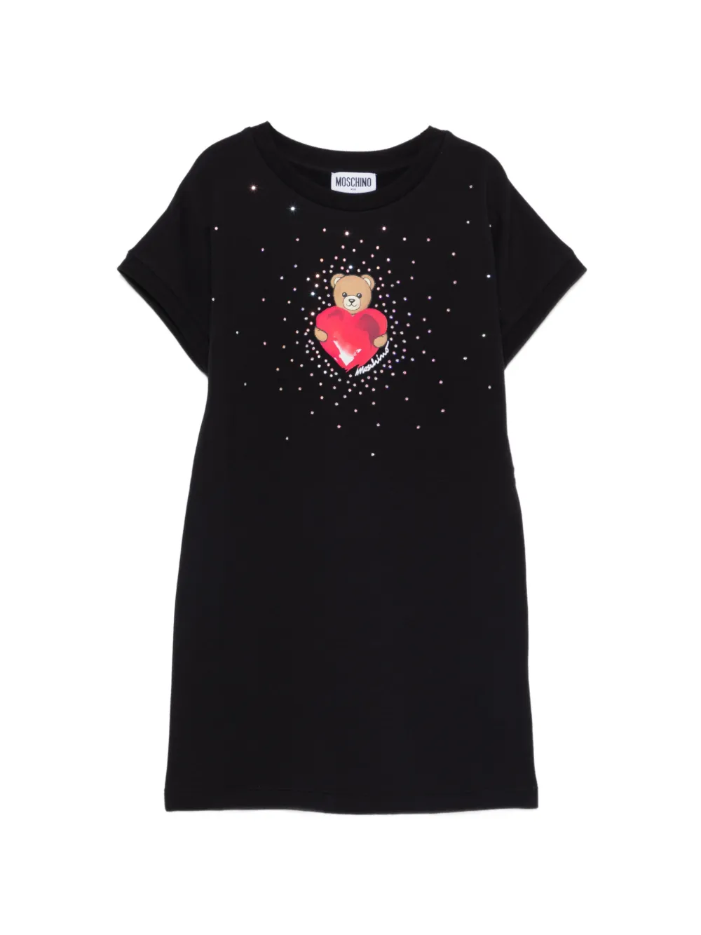 Moschino Kids crystal-embellished dress - Schwarz