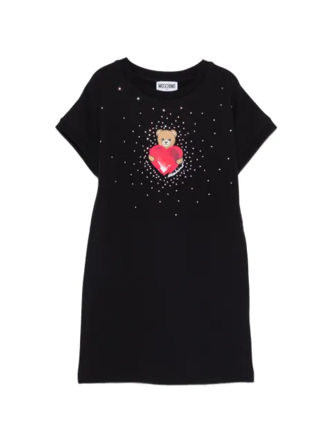 Moschino Kids vestido con detalles de cristal
