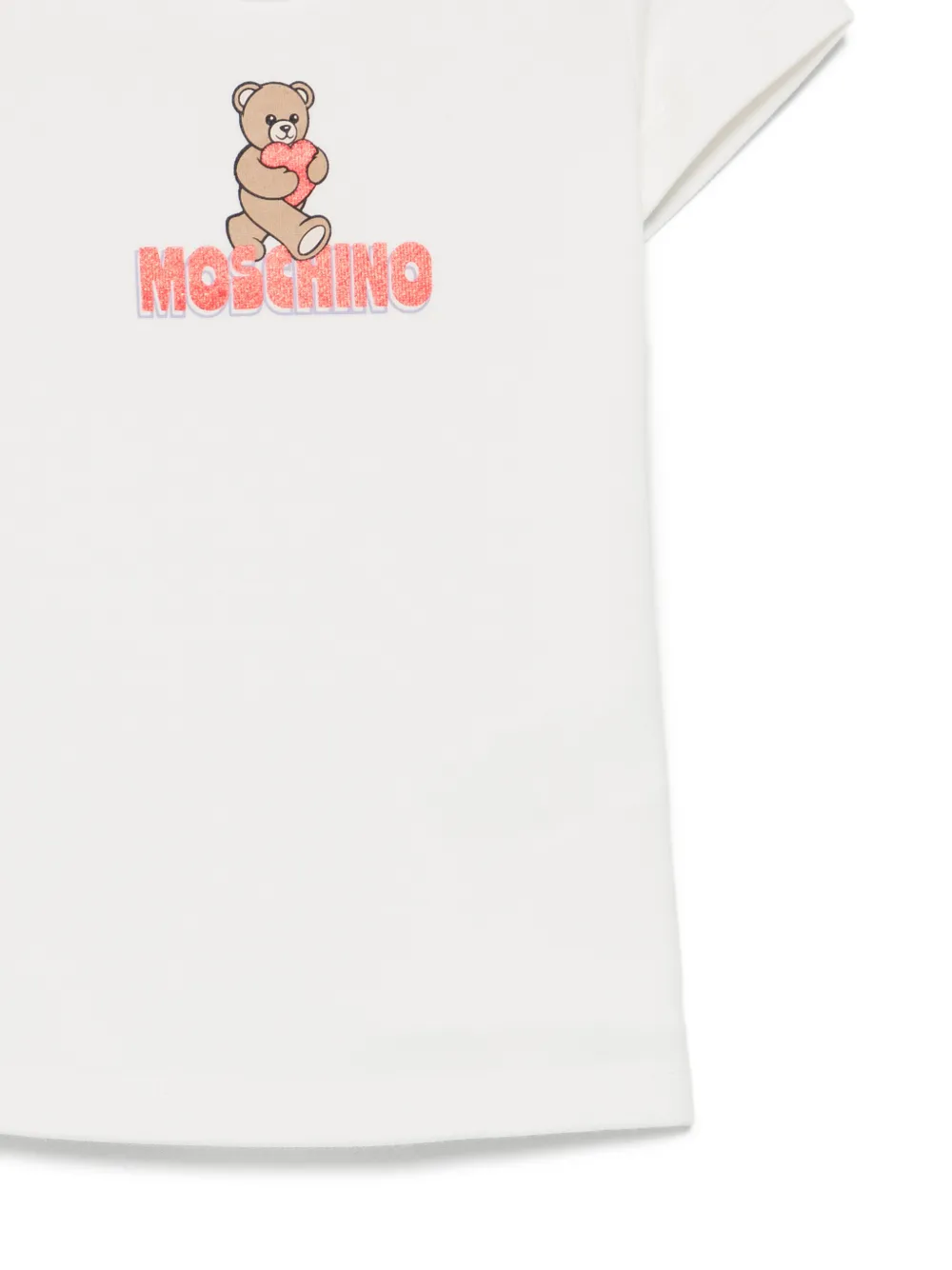 Moschino Kids Jurk met logo Wit