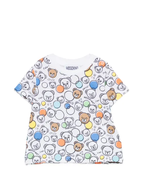 Moschino Kids playera con logo estampado