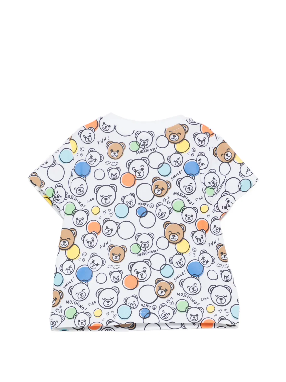 Moschino Kids T-shirt met logo Wit