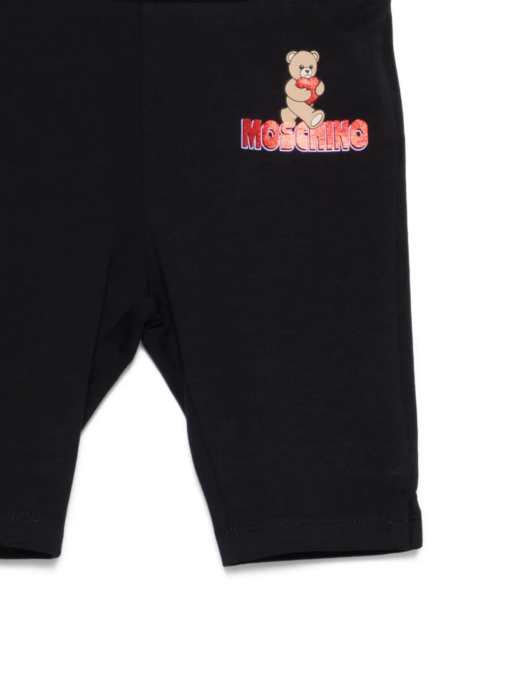 Moschino Kids Legging met logo Zwart