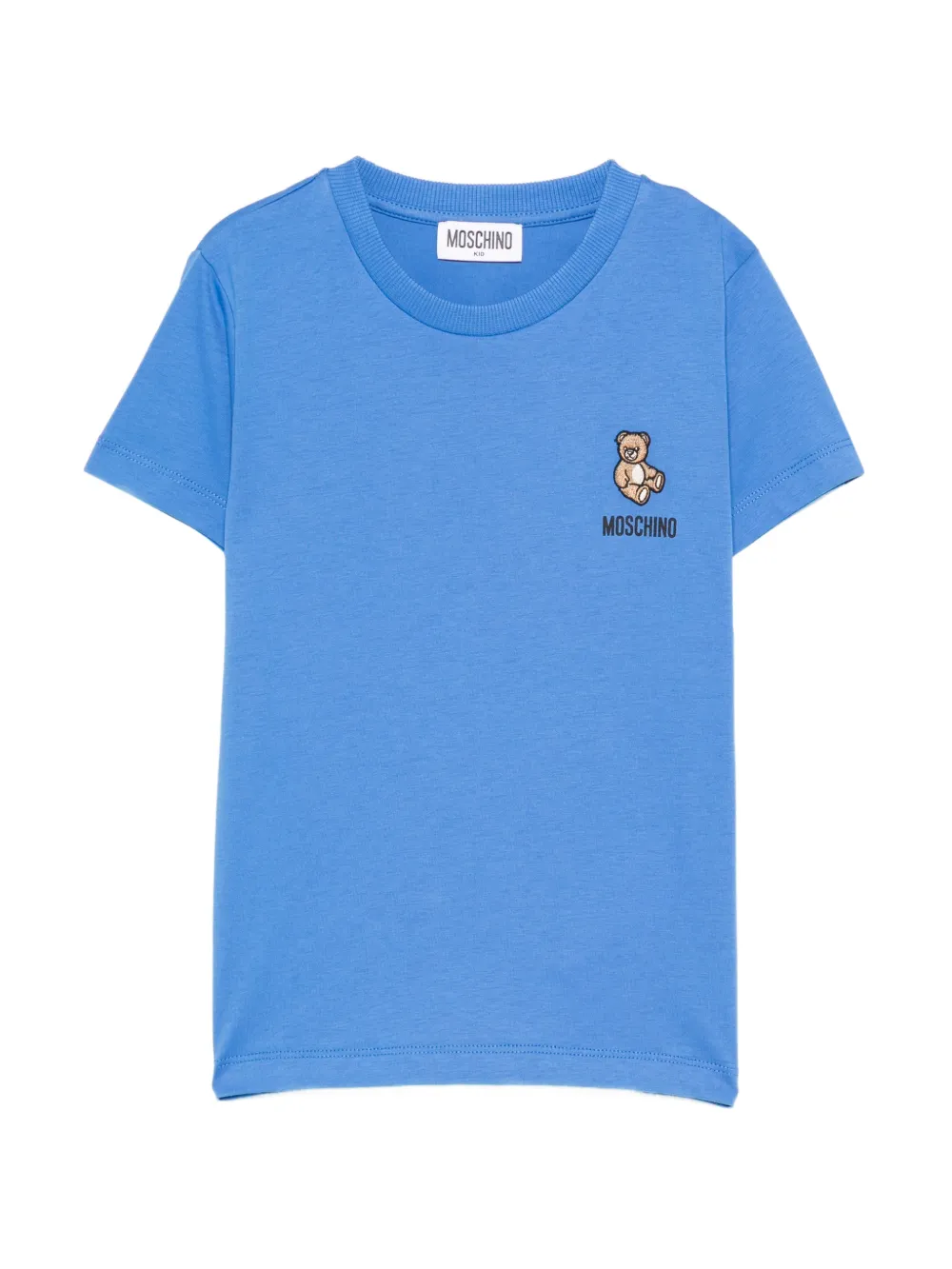 Moschino Kids teddy-patch T-shirt - Blu