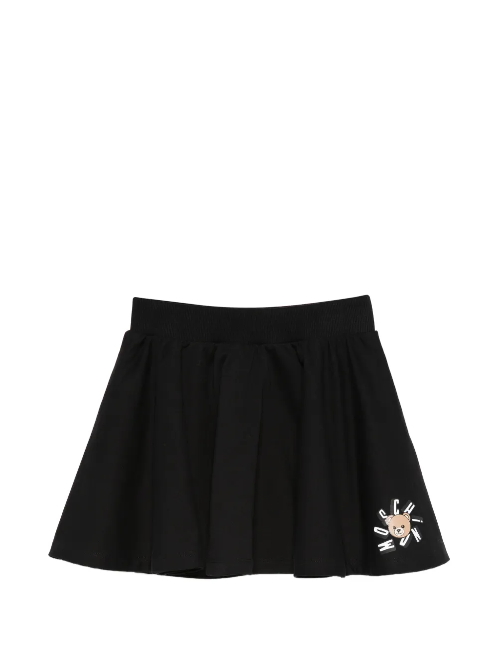 Moschino Kids teddy-print skirt - Nero