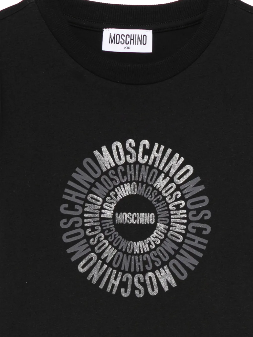 Moschino Kids T-shirt met logoprint Zwart