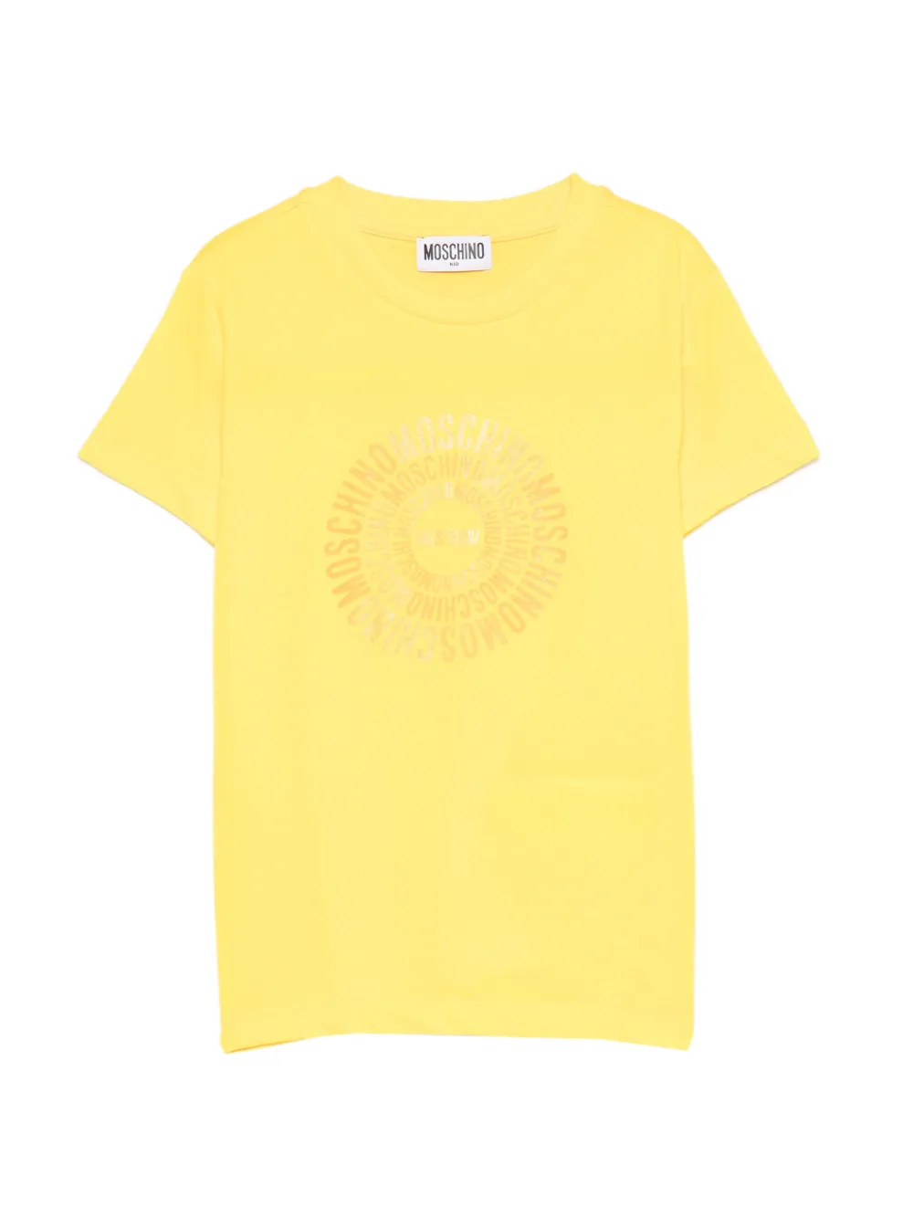 Moschino Kids logo-print T-shirt - Giallo