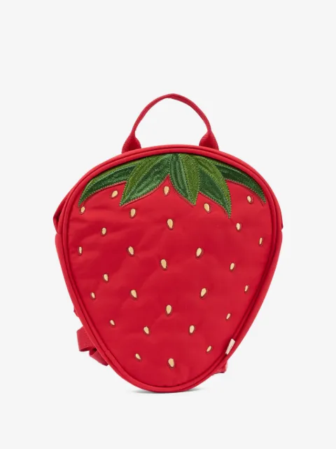 Konges Sløjd strawberry embroidered backpack
