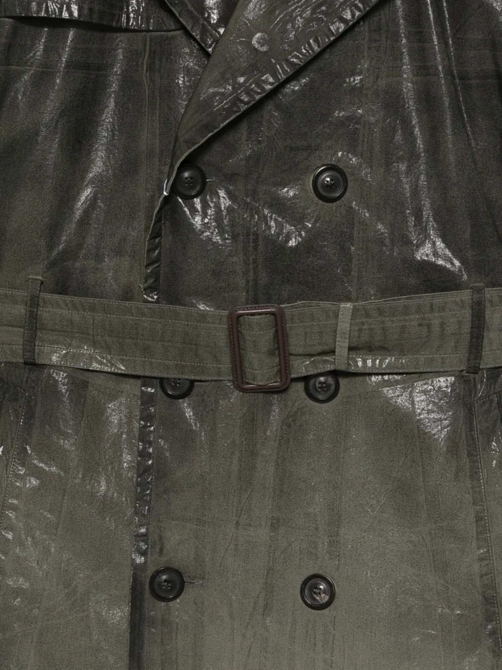  Maison Margiela Belt Double-breasted Jacket - Green 