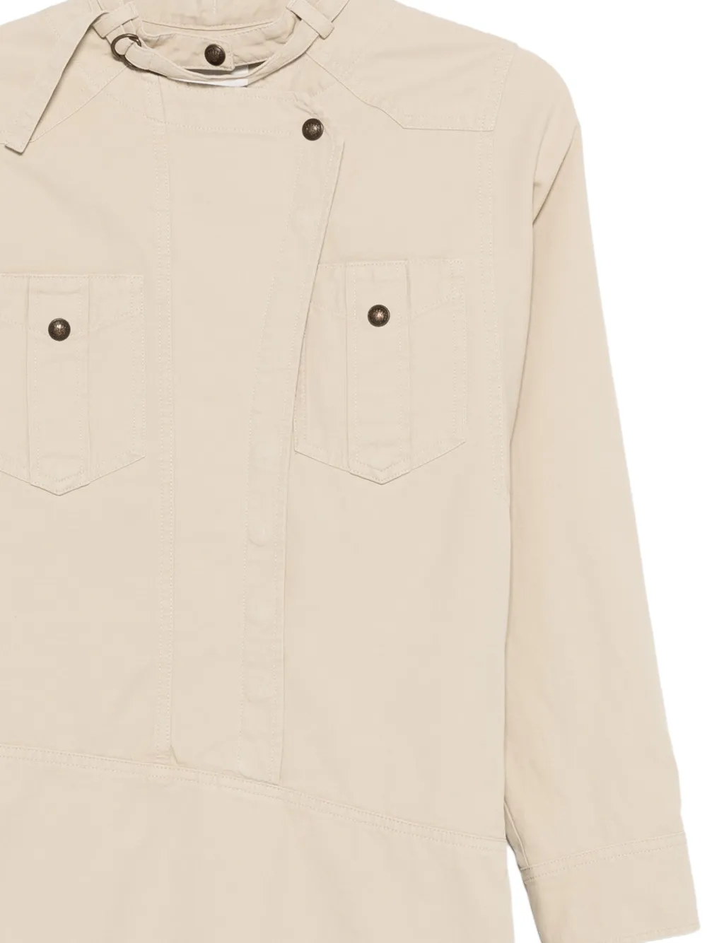  Marant étoile Nouria Chest-pocket Mini Dress - Neutrals 