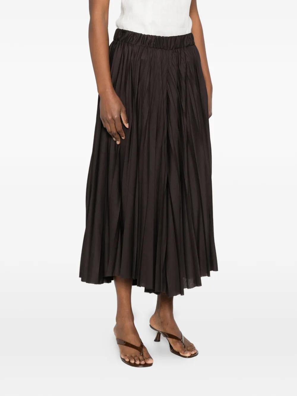  Dusan Pleated Cropped Trousers - Brown 