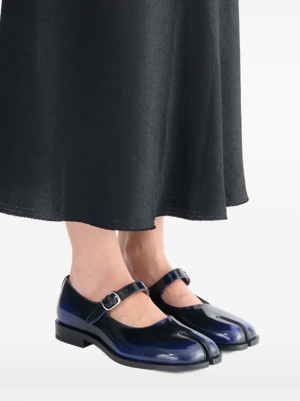 Maison Margiela タビ メリージェーン レザーシューズ | ブルー