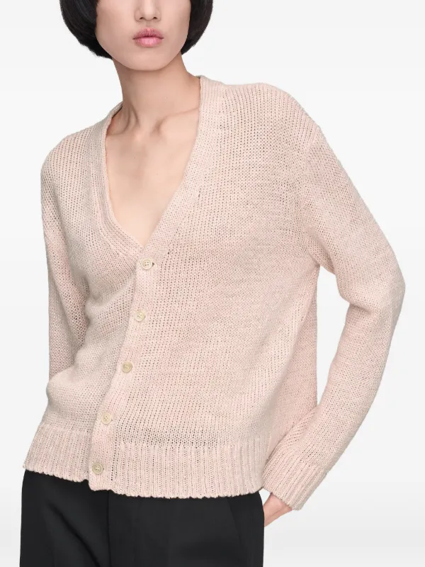 Maison Martin Margiela リブニットカーディガン Maison Margiela リブ カーディガン | ピンク | FARFETCH JP