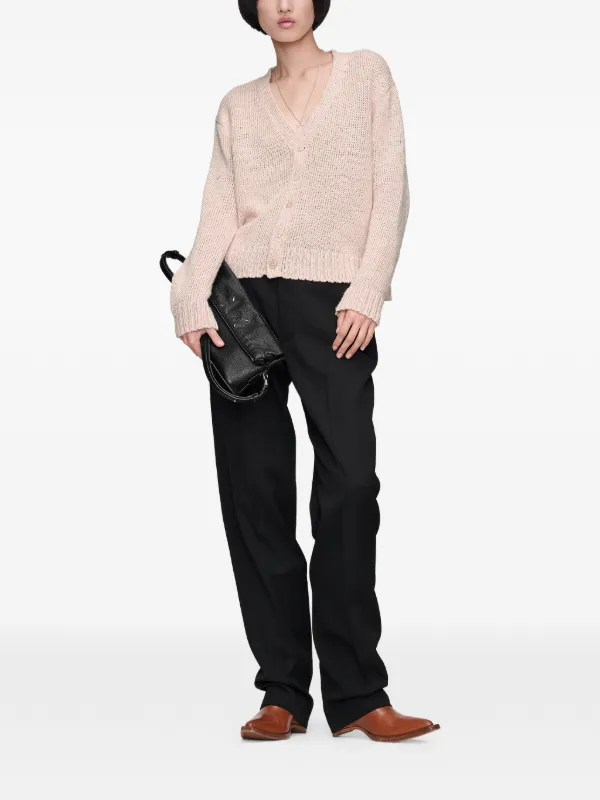 Maison Margiela リブ カーディガン | ピンク | FARFETCH JP