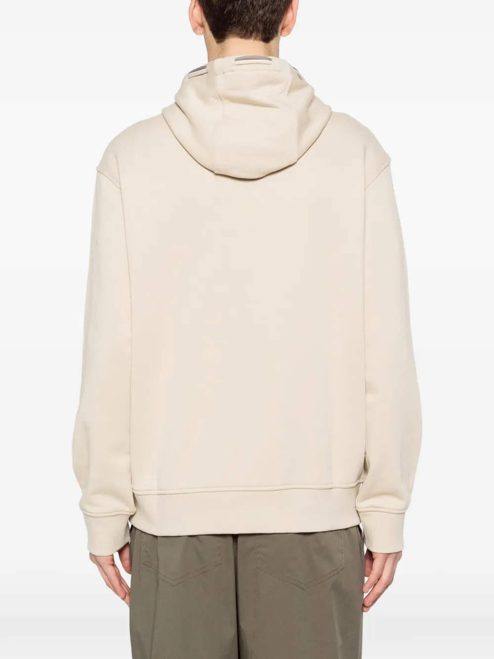 Emporio Armani Katoenen hoodie met logodetail Beige