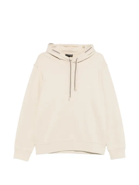 Emporio Armani logo-deail cotton hoodie