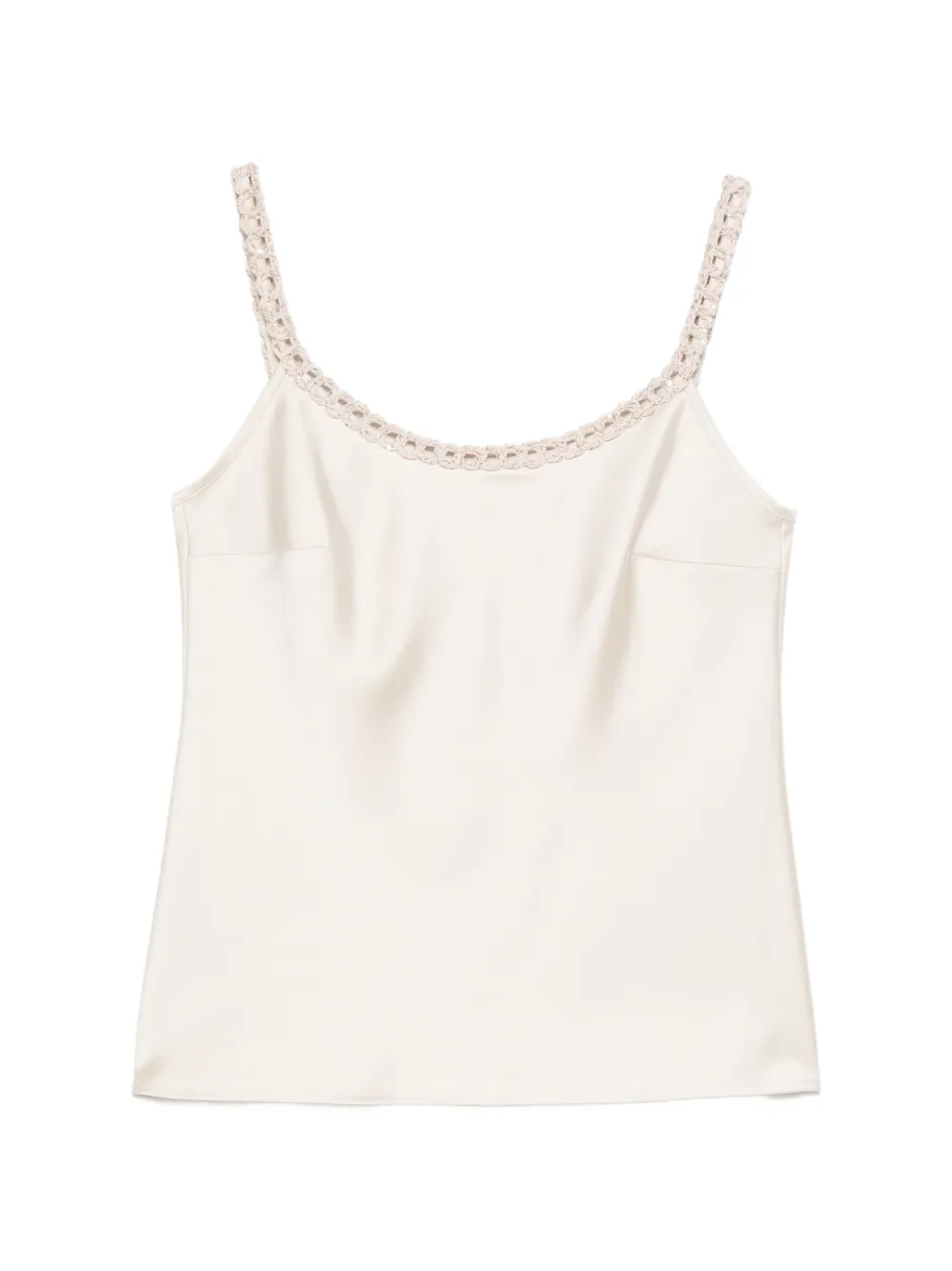 D.Exterior braided-trim top - Nude