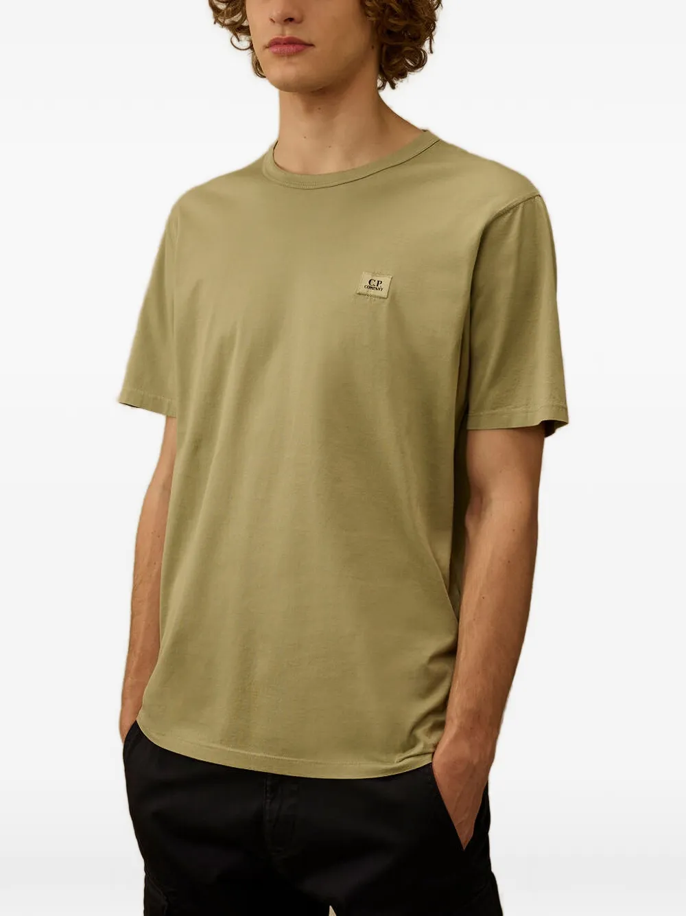C.P. Company T-shirt met ronde hals Beige