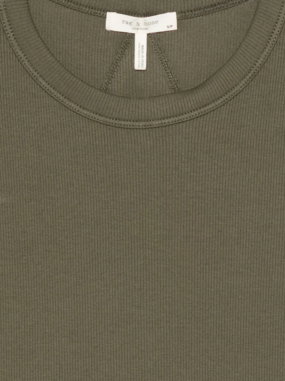  Rag & Bone Camiseta De Canalé - Verde 