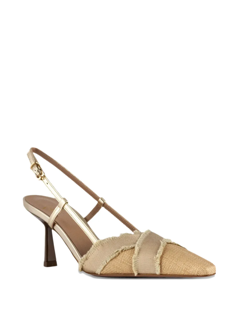  Festa Milano Fringed Metallic Leather Sandals - Neutrals 