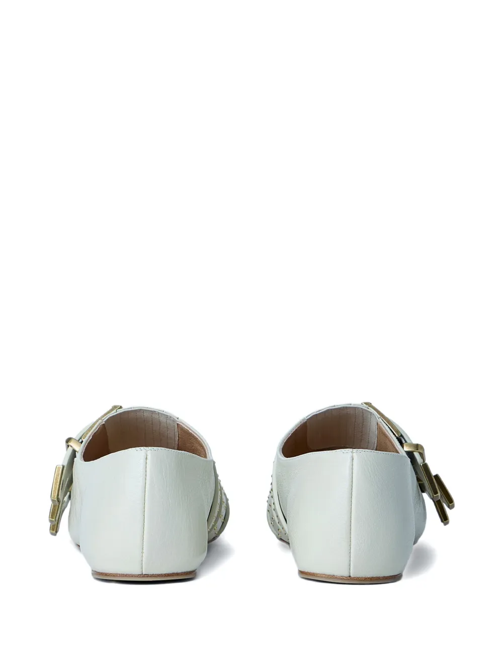 Chloé Susanna leren loafers met gespdetail Beige