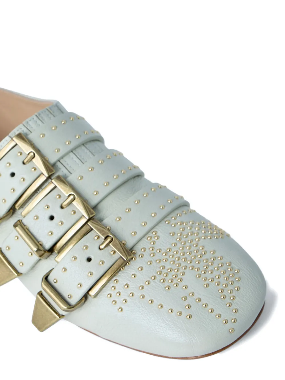 Chloé Susanna leren loafers met gespdetail Beige