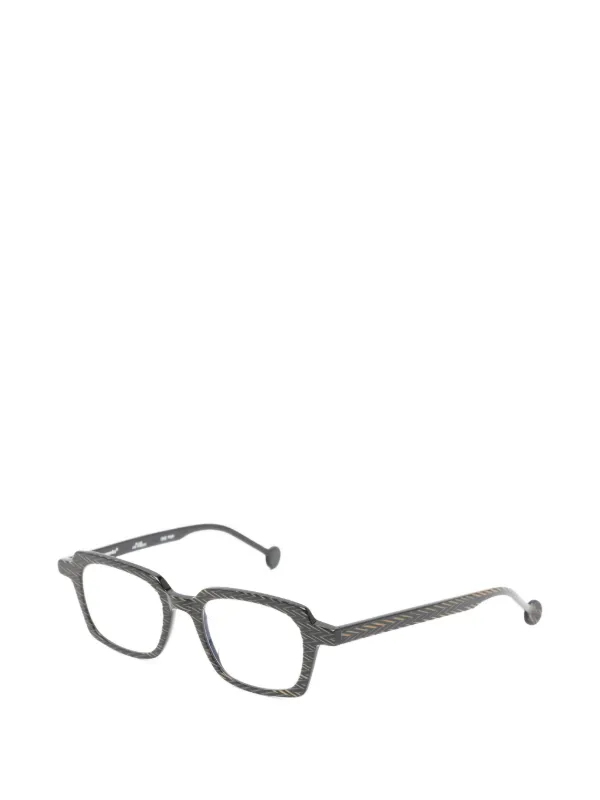 L.A. EYEWORKS ジオメトリック メガネフレーム | ブラック | FARFETCH JP