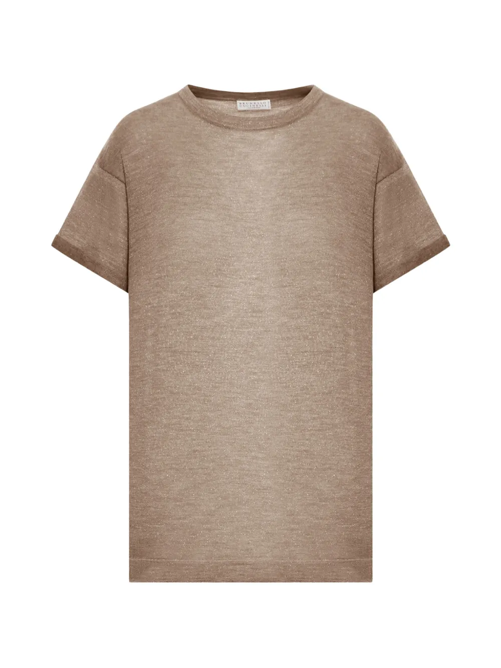 Brunello Cucinelli crewneck cashmere T-shirt - Toni neutri