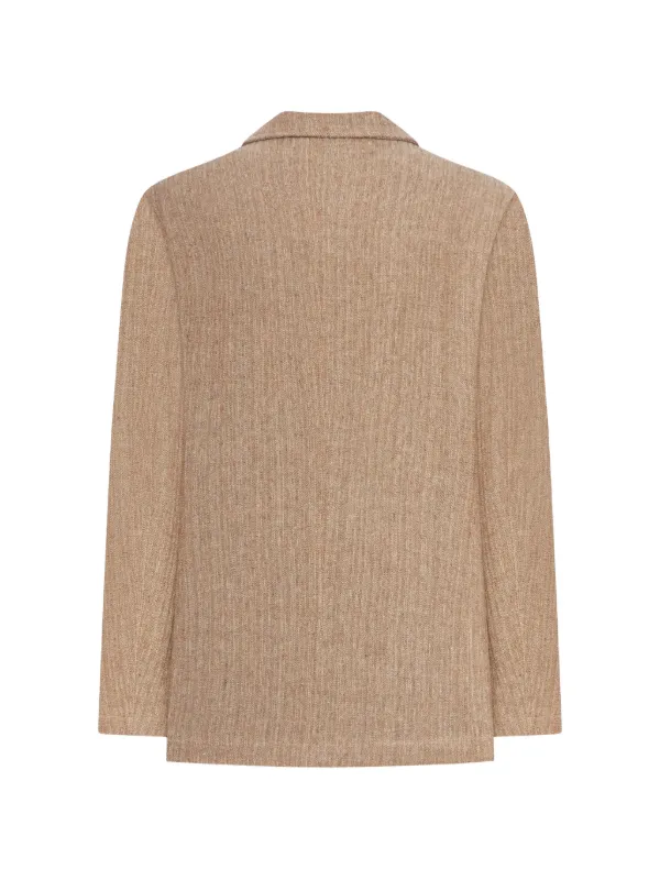 Giorgio Armani double-breasted Linen Jacket | Neutrals | FARFETCH AO
