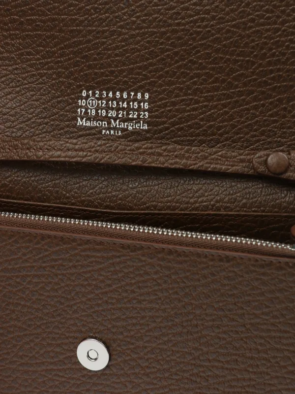Maison Margiela レザー チェーンウォレット | ブラウン | FARFETCH JP