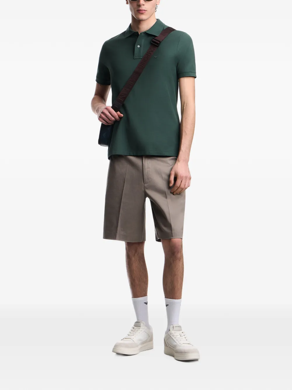 Emporio Armani Poloshirt met geborduurd logo Groen