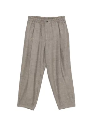 Giorgio Armani Pleated elasticated-waistband Trousers | Brown