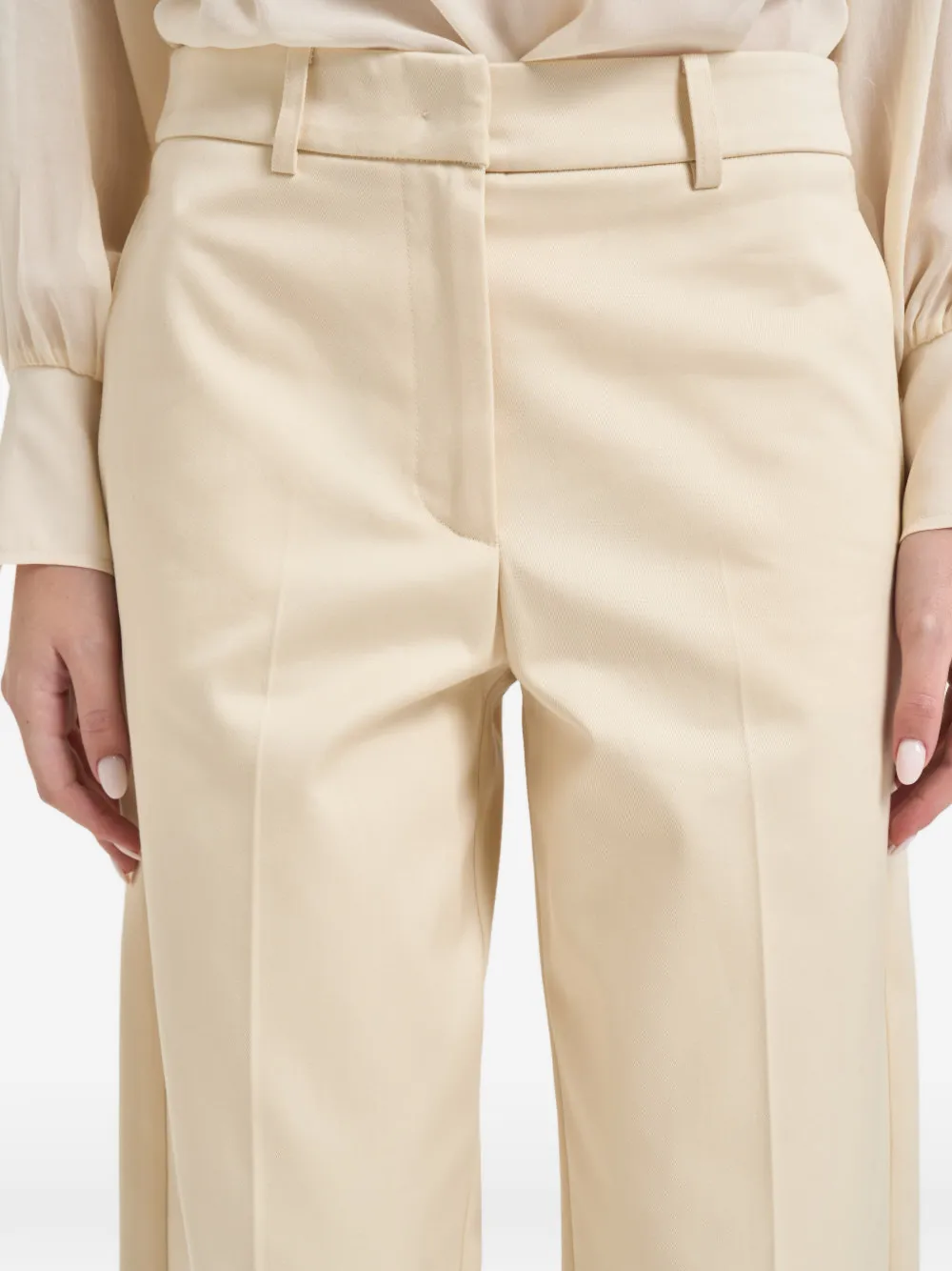 Patrizia Pepe Broek met patch Beige
