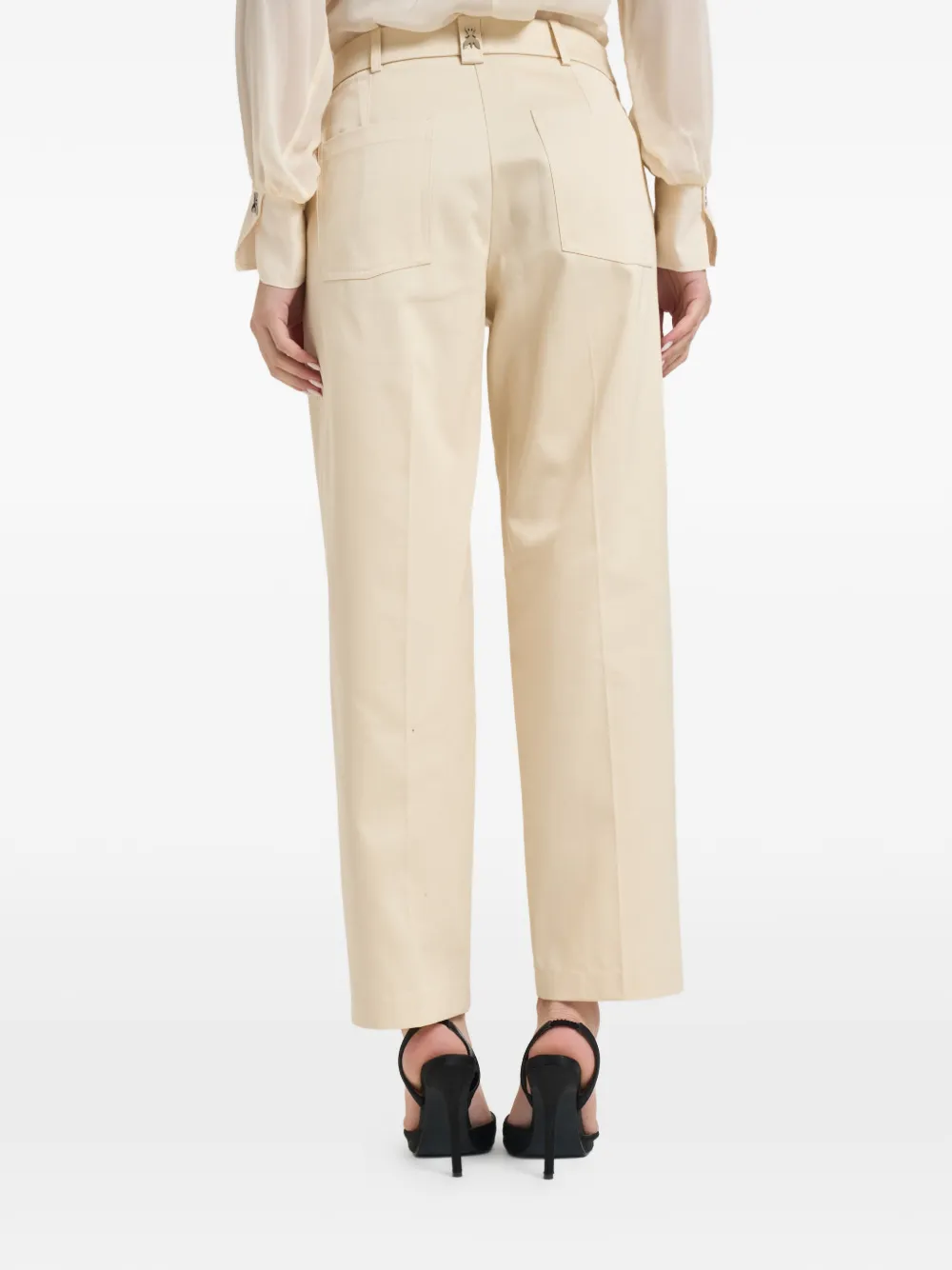 Patrizia Pepe Broek met patch Beige