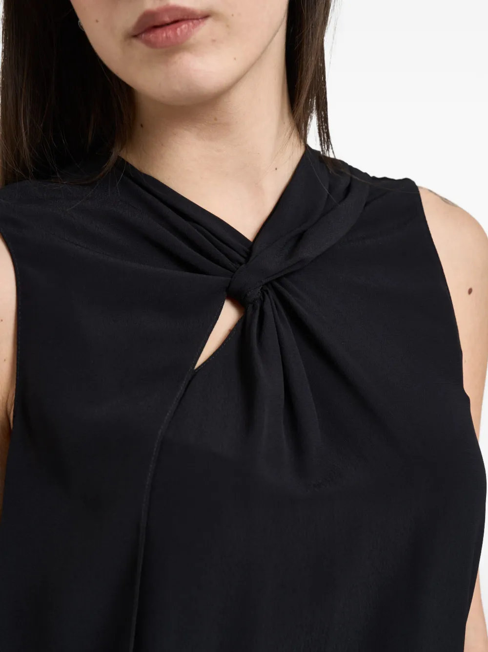  Patrizia Pepe Knot Shirt - Black 