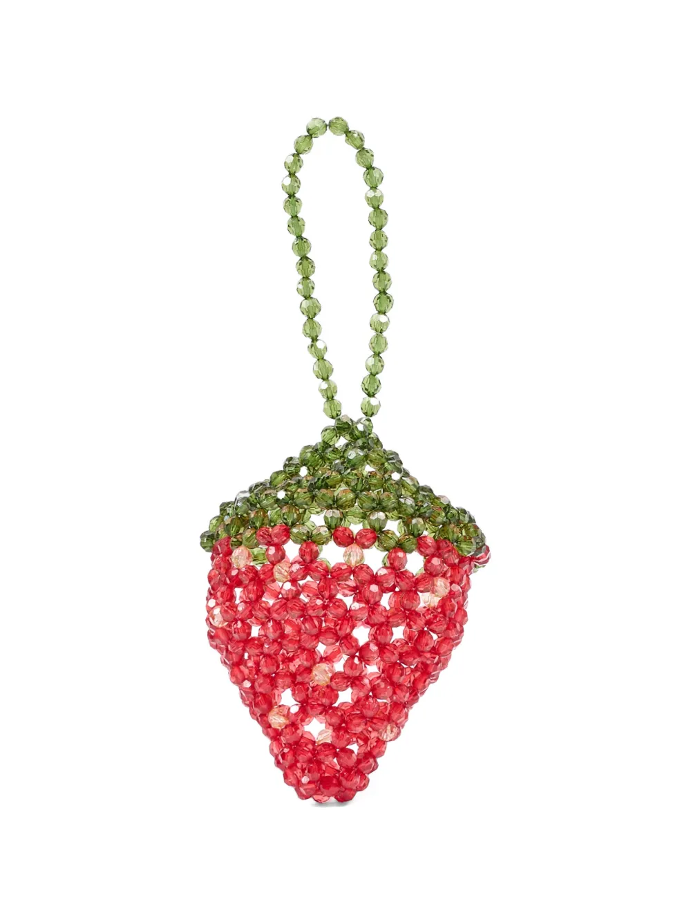 Beaded Strawberry Tote Bag