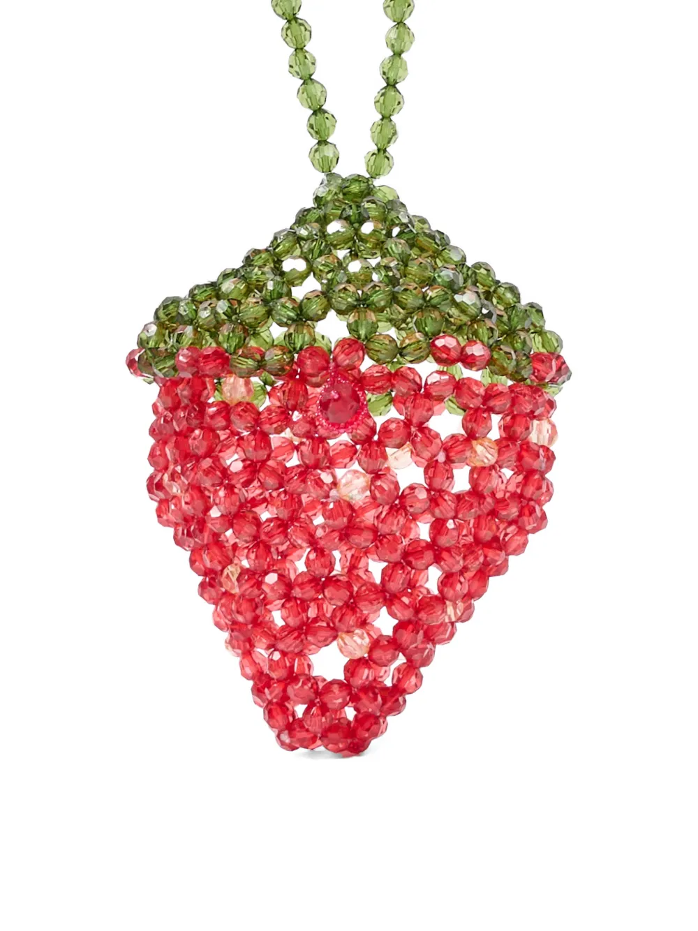 Beaded Strawberry Tote Bag