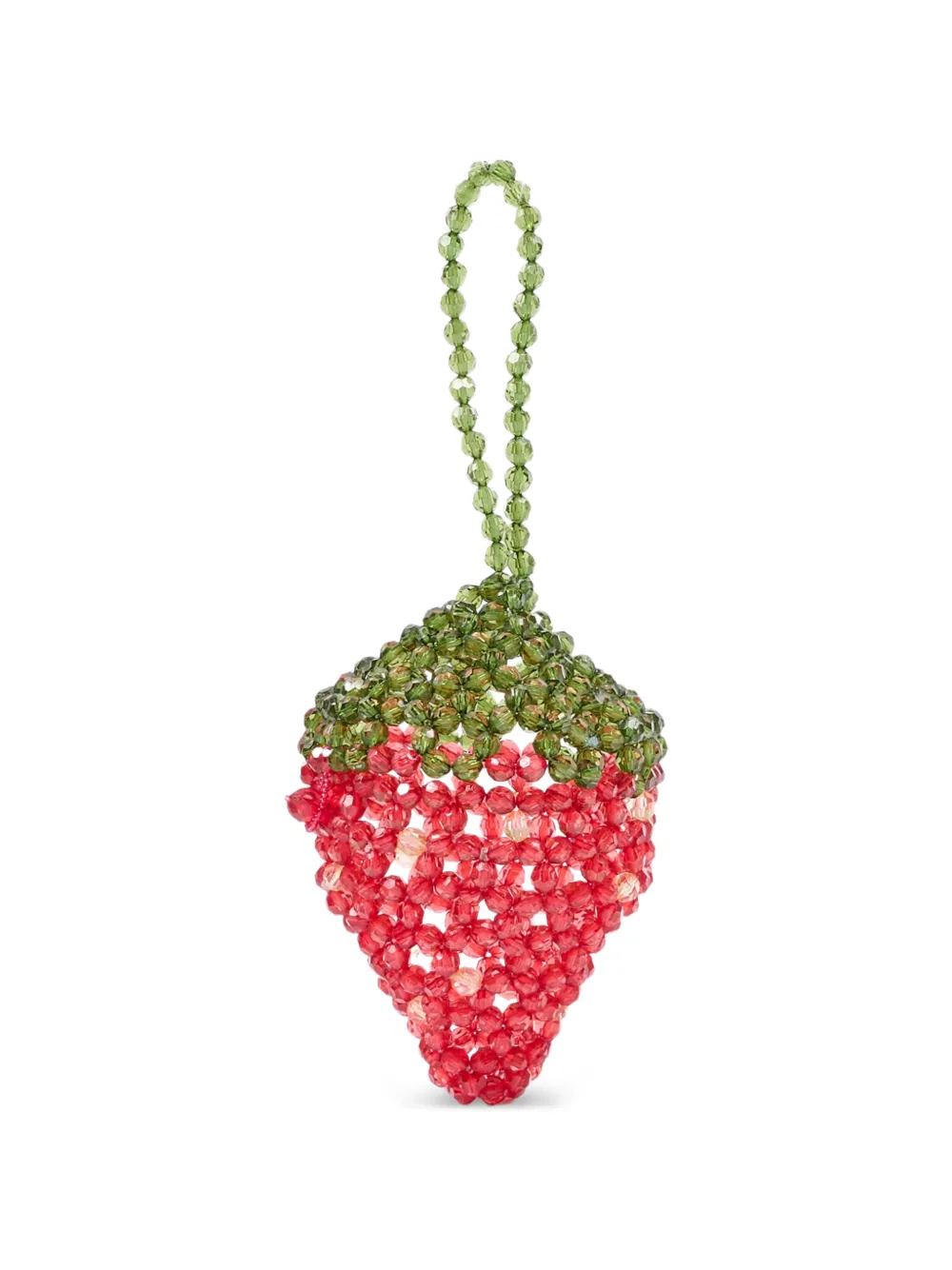Konges Sløjd beaded strawberry tote bag - Rosso