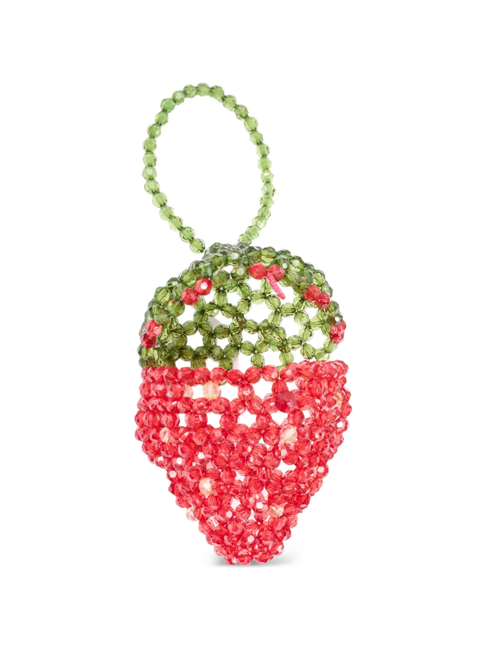 Beaded Strawberry Tote Bag