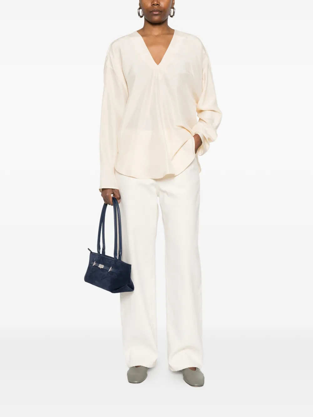  Ruohan Arno V-neck Blouse - Neutrals 