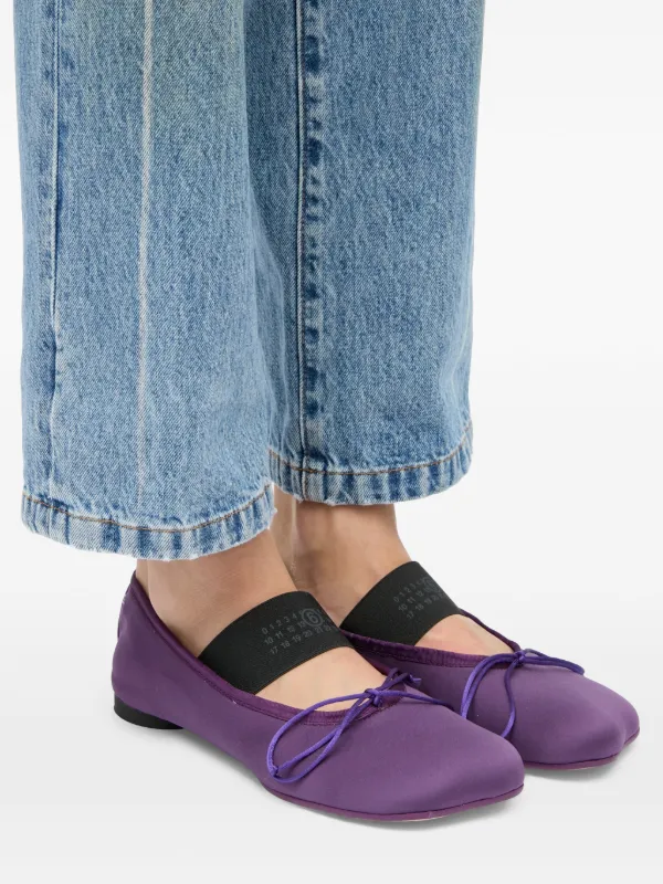 MM6 Maison Margiela Anatomic Numeric バレエシューズ | パープル