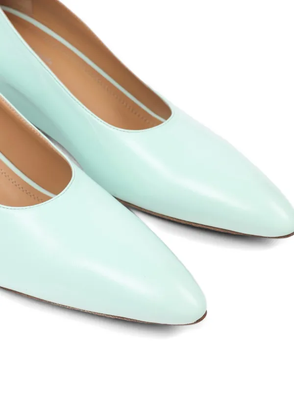Maison Margiela Heel-less Leather Pumps | Blue | FARFETCH