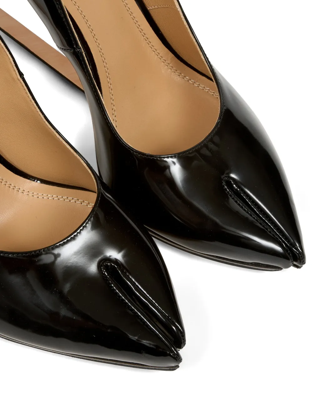 Maison Margiela Tabi pumps met puntige neus Zwart