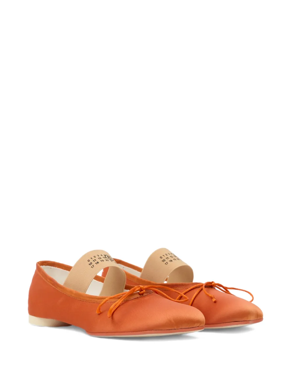 MM6 Maison Margiela Anatomic Numeric ballerina's met strikdetail Oranje