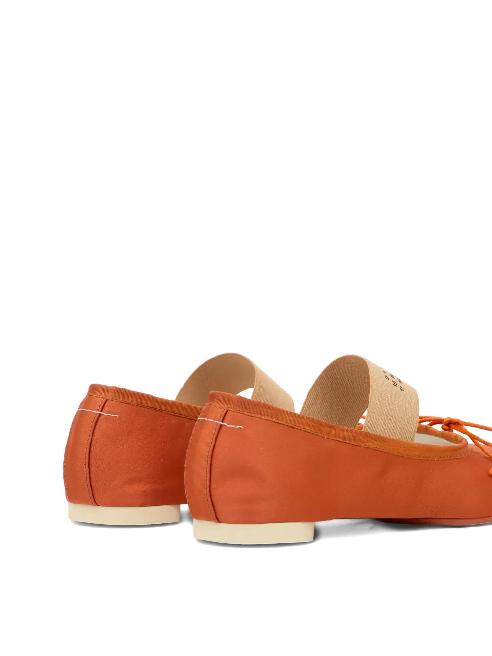 MM6 Maison Margiela Anatomic Numeric ballerina's met strikdetail Oranje