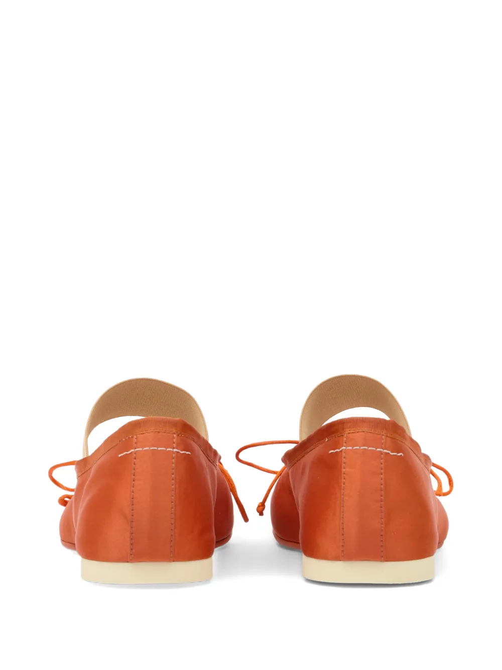 MM6 Maison Margiela Anatomic Numeric ballerina's met strikdetail Oranje