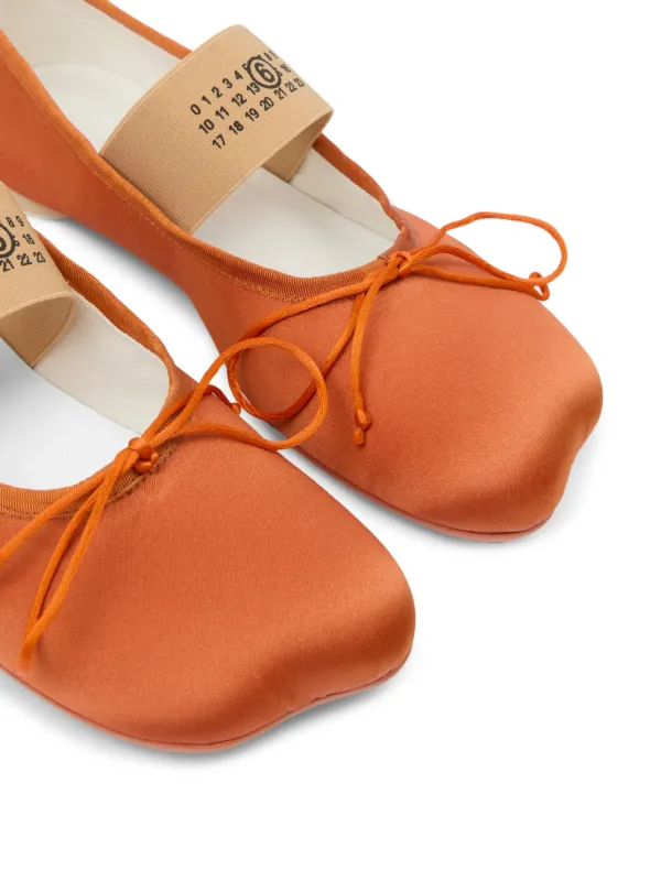 MM6 Maison Margiela Anatomic Numeric Ballerinas | Orange | FARFETCH