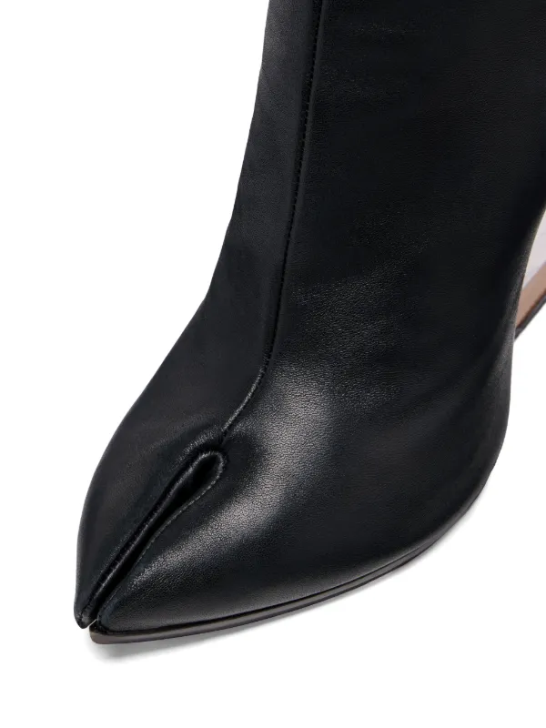 Maison Margiela Tabi Claw Plexi Knee Boots | Black | FARFETCH