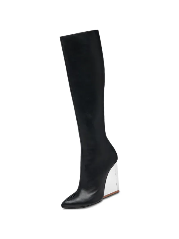 Maison Margiela Tabi Claw Plexi Knee Boots | Black | FARFETCH