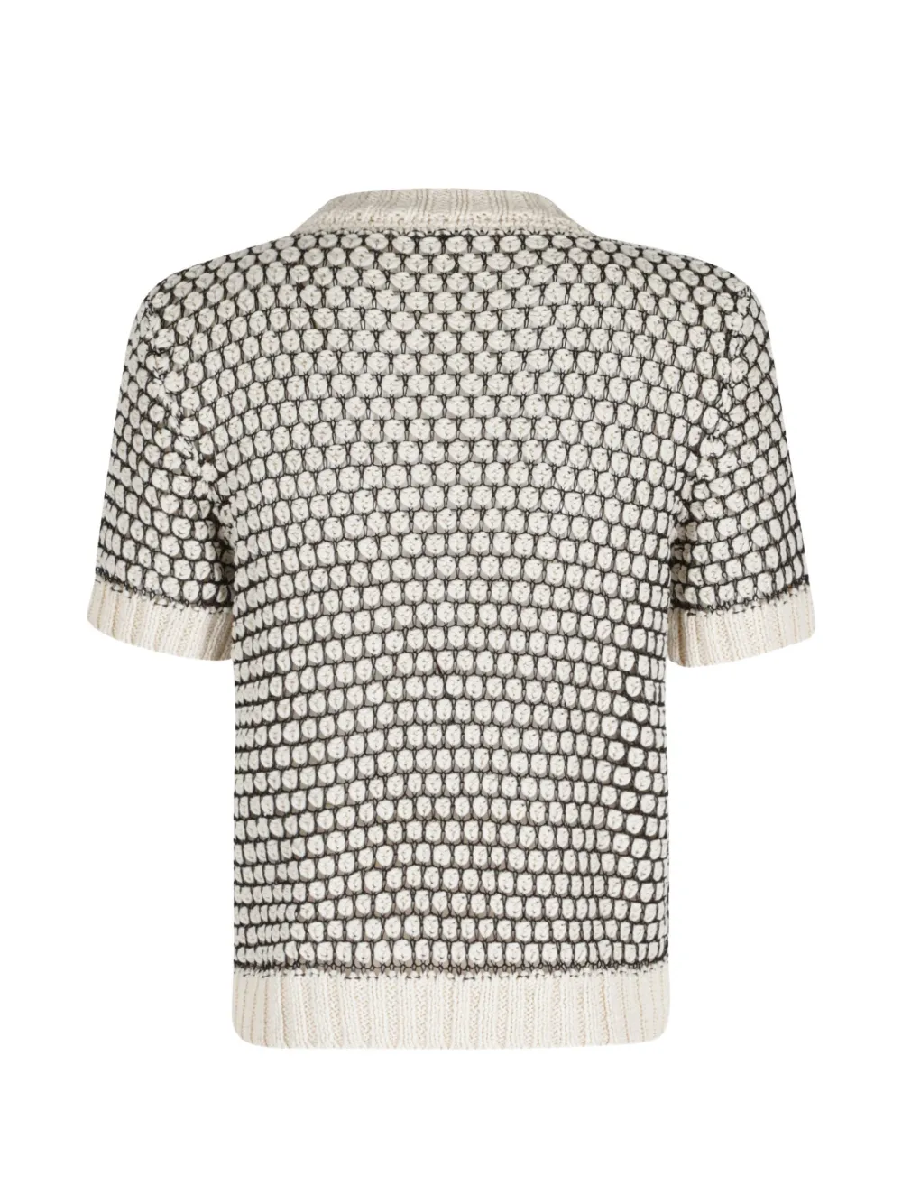  Roberto Collina Short-sleeve Patterned Top - Neutrals 