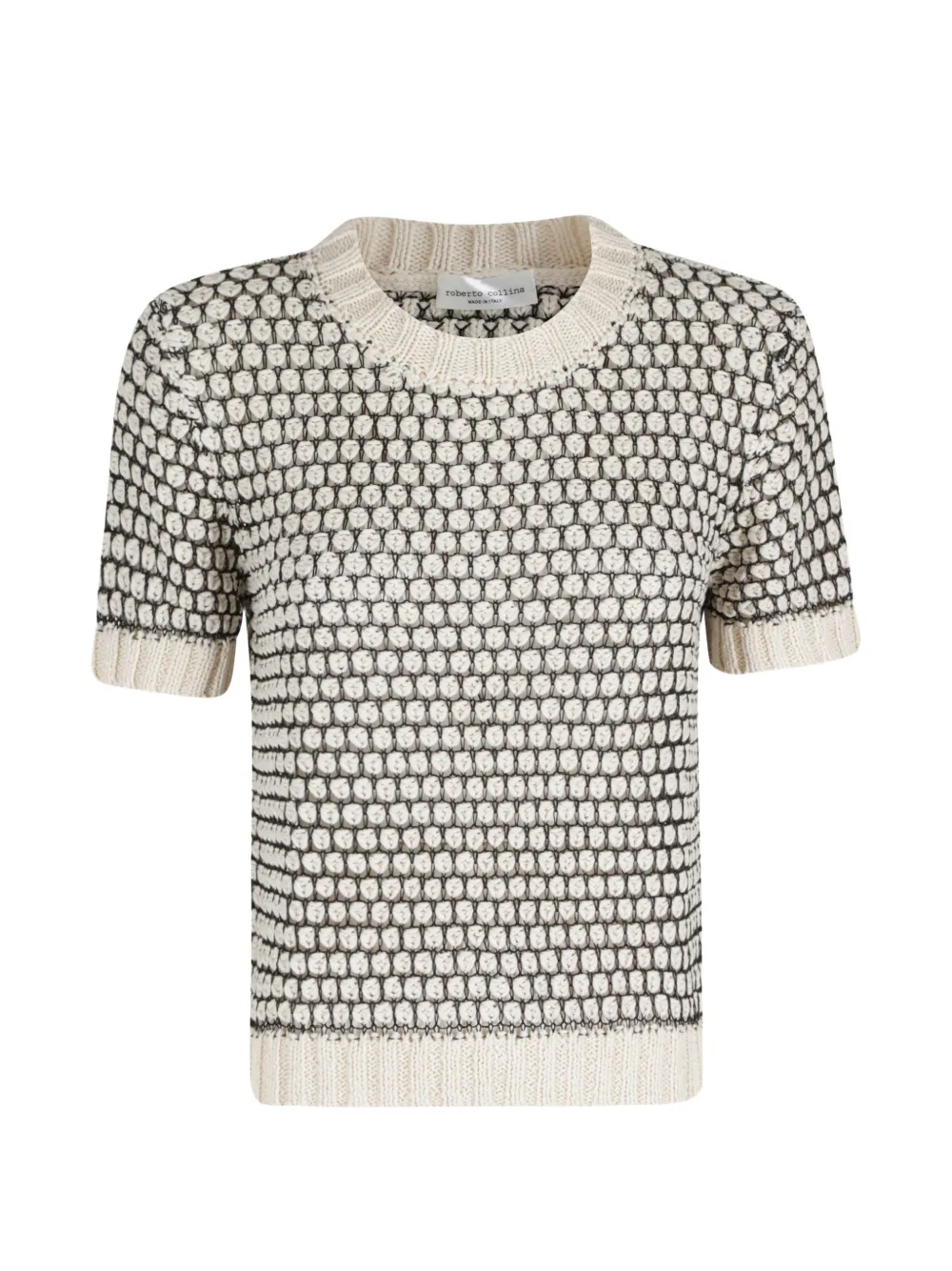Roberto Collina short-sleeve patterned top - Nude